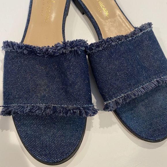 niccolo vacari Shoes - Niccolo Vacari | Denim frayed slide on flat sandal